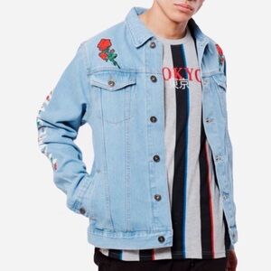 🏈New🏈 Brooklyn Cloth Denim Jacket Embroidered S